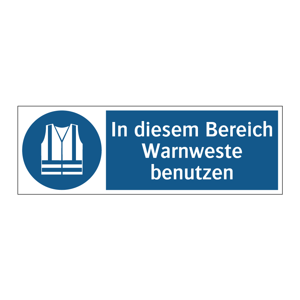 In diesem Bereich Warnweste benutzen