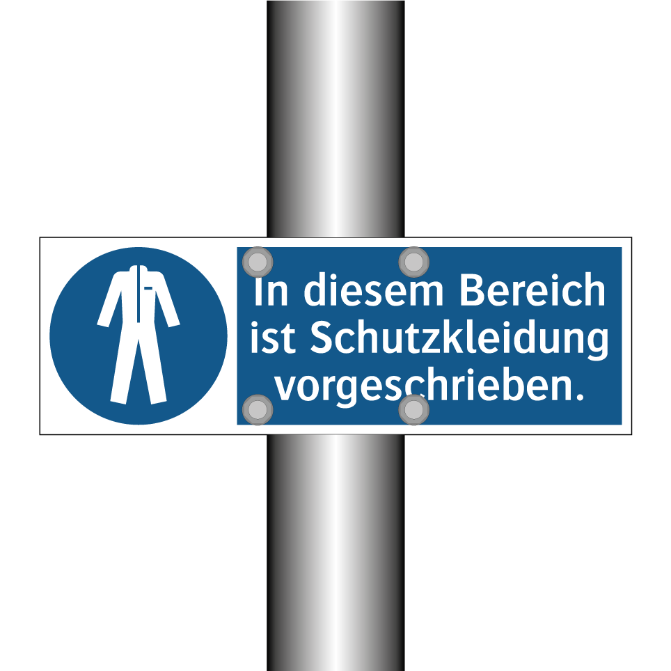 In diesem Bereich ist Schutzkleidung vorgeschrieben.