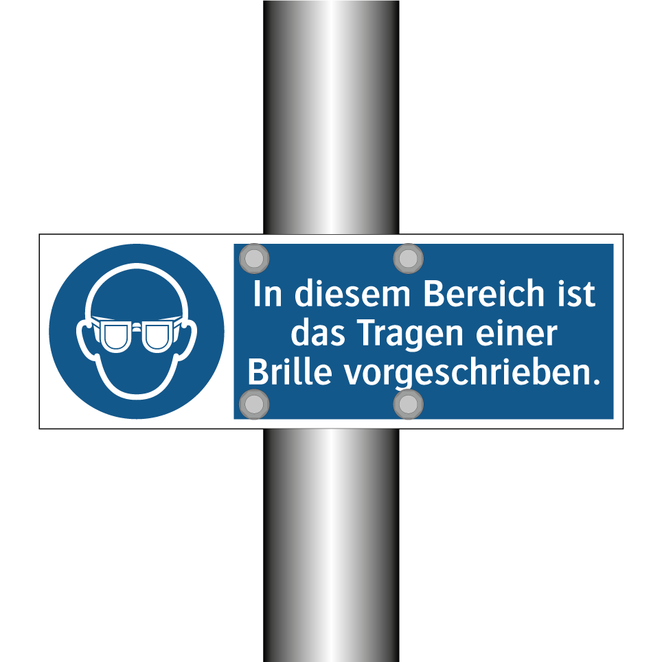 In diesem Bereich ist das Tragen einer Brille vorgeschrieben.