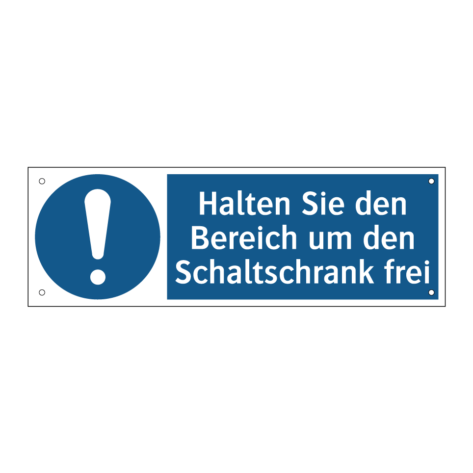 Halten Sie den Bereich um den Schaltschrank frei