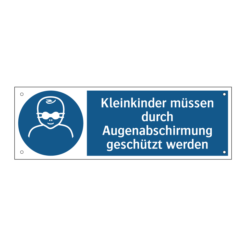 Kleinkinder müssen durch Augenabschirmung geschützt werden