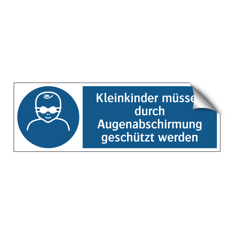 Kleinkinder müssen durch Augenabschirmung geschützt werden