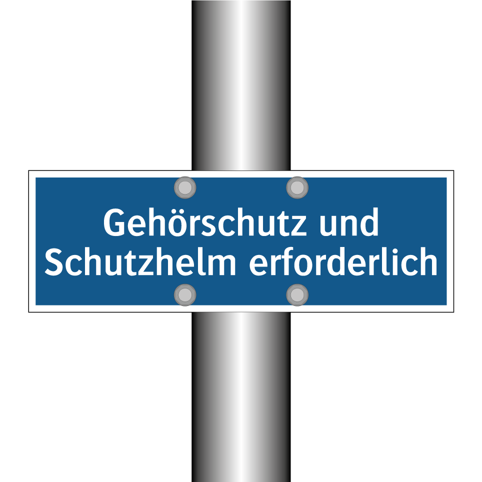 Gehörschutz und Schutzhelm erforderlich