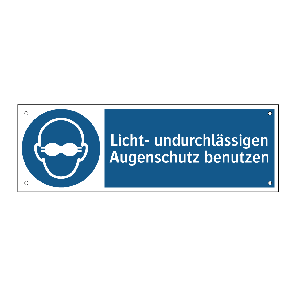 Licht- undurchlässigen Augenschutz benutzen