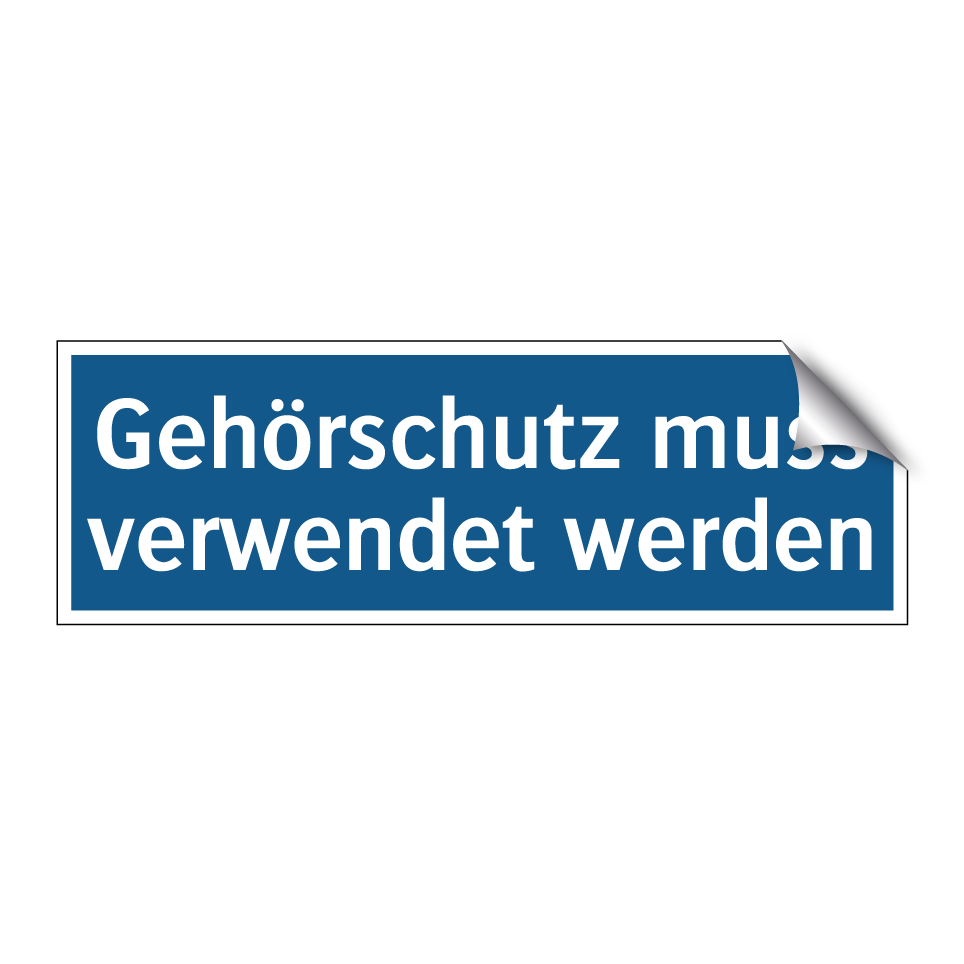 Gehörschutz muss verwendet werden