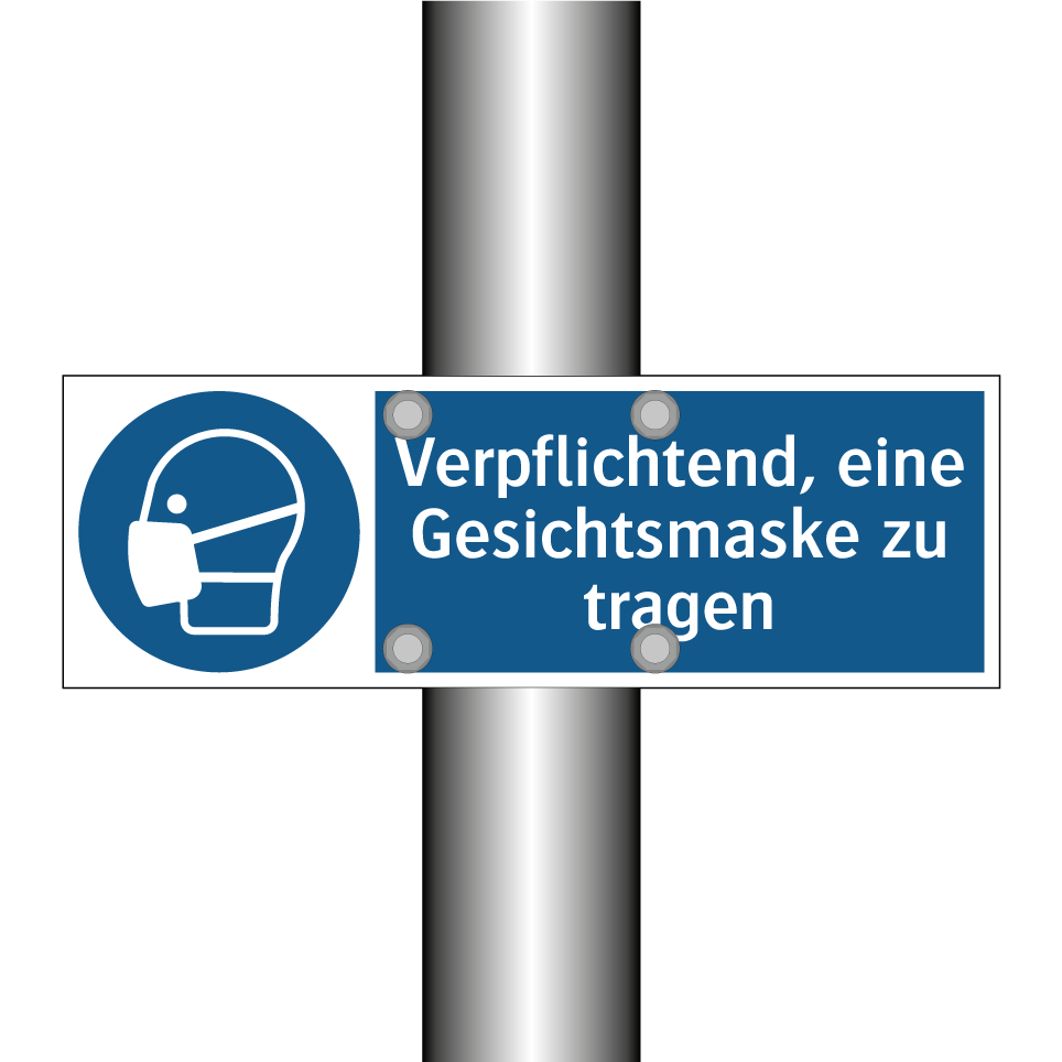Verpflichtend, eine Gesichtsmaske zu tragen