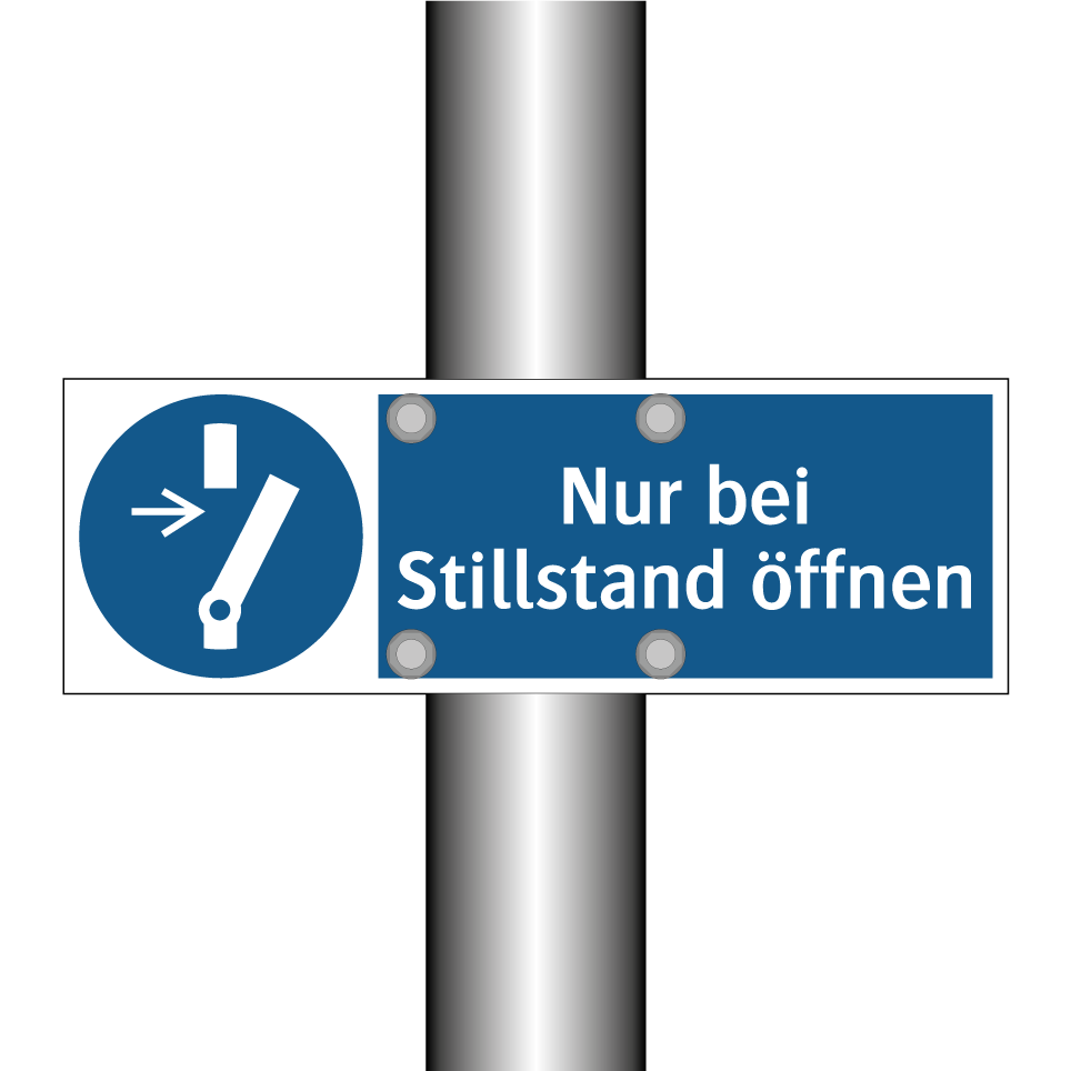 Nur bei Stillstand öffnen