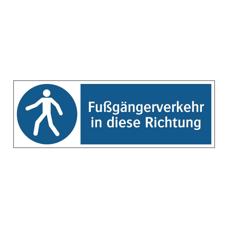 Fußgängerverkehr in diese Richtung