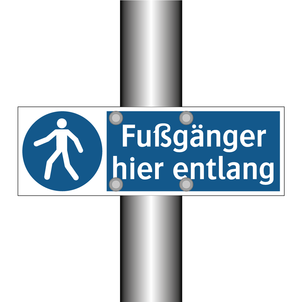 Fußgänger hier entlang
