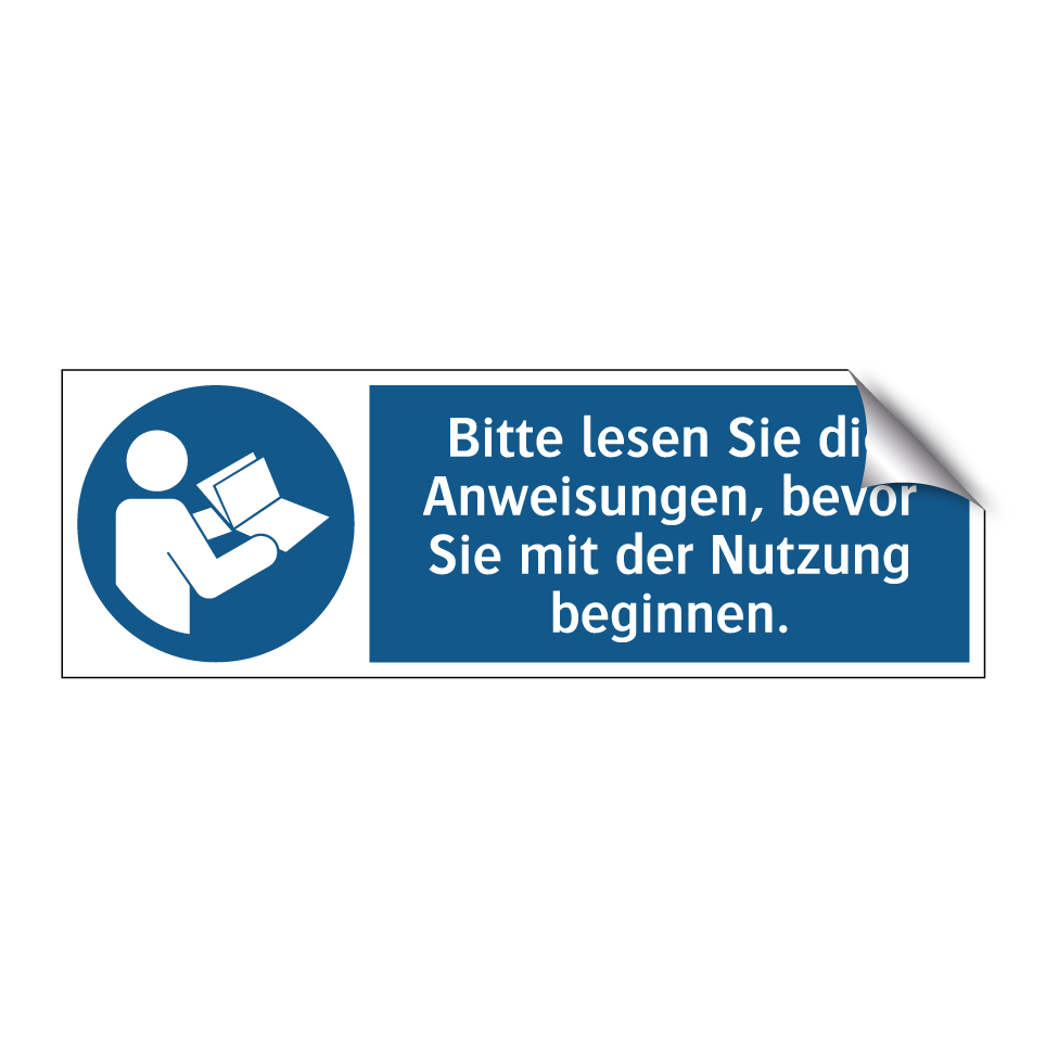 Bitte lesen Sie die Anweisungen, bevor Sie mit der Nutzung beginnen.