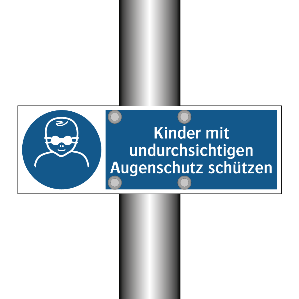 Kinder mit undurchsichtigen Augenschutz schützen