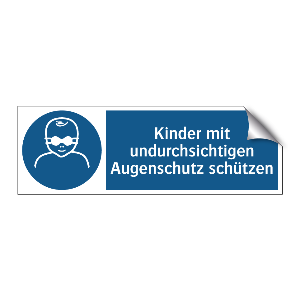 Kinder mit undurchsichtigen Augenschutz schützen