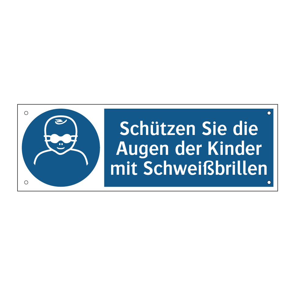 Schützen Sie die Augen der Kinder mit Schweißbrillen