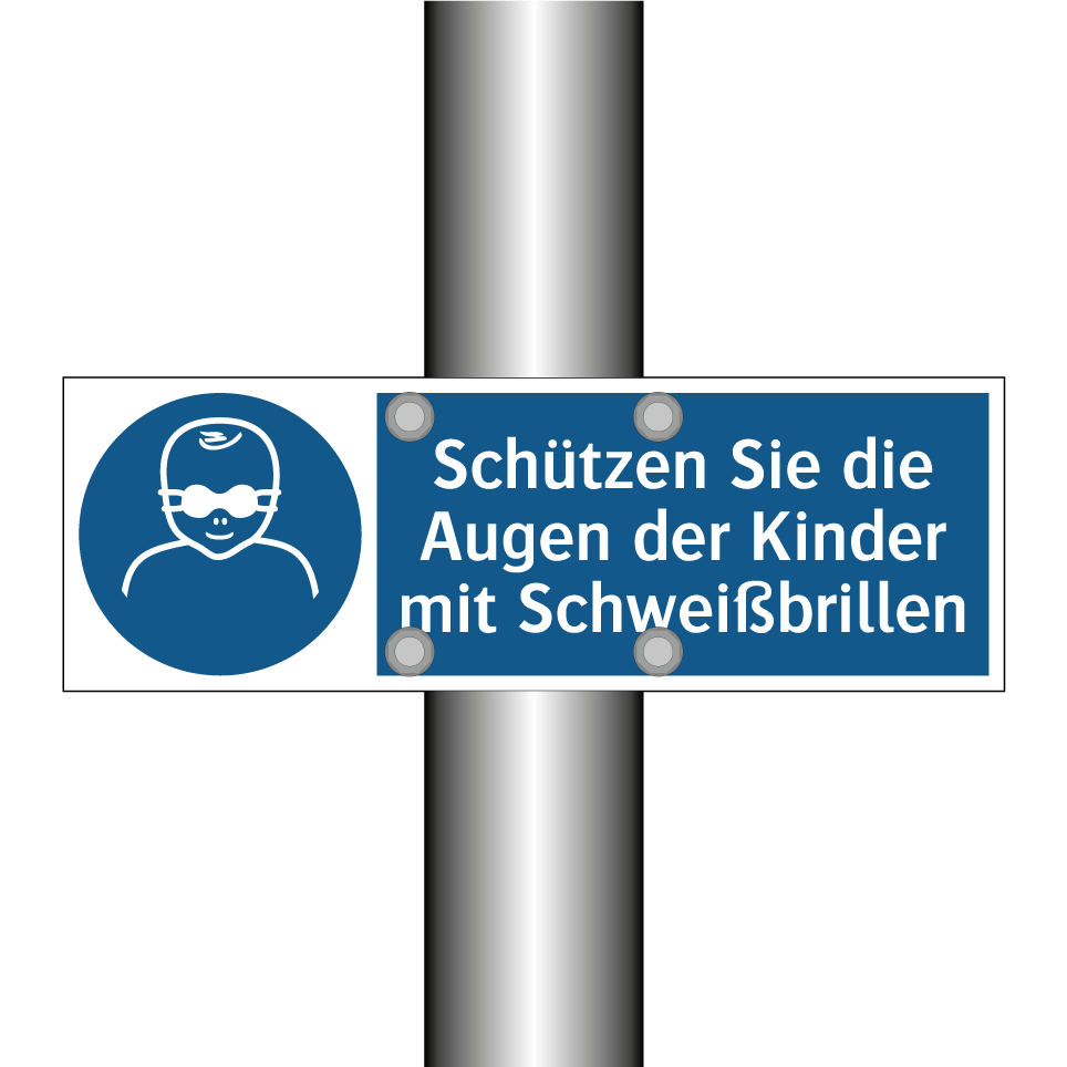 Schützen Sie die Augen der Kinder mit Schweißbrillen