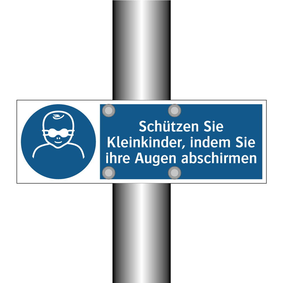 Schützen Sie Kleinkinder, indem Sie ihre Augen abschirmen
