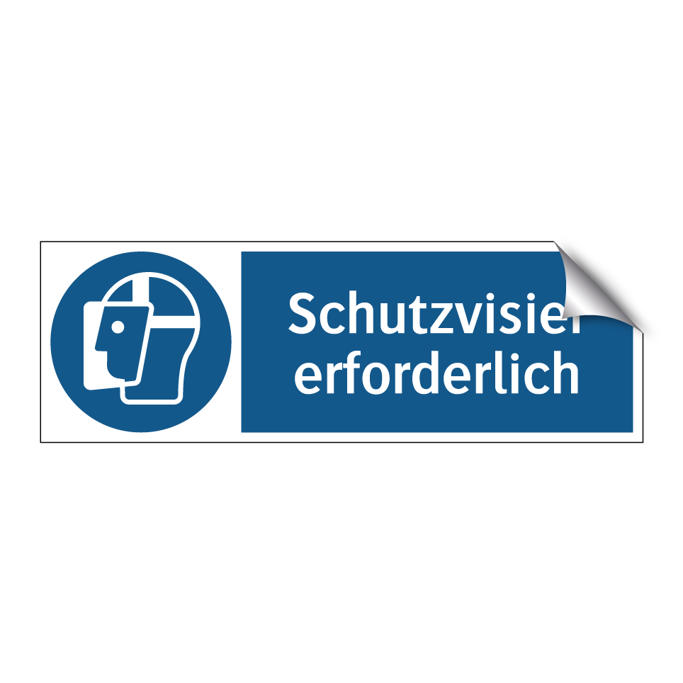 Schutzvisier erforderlich