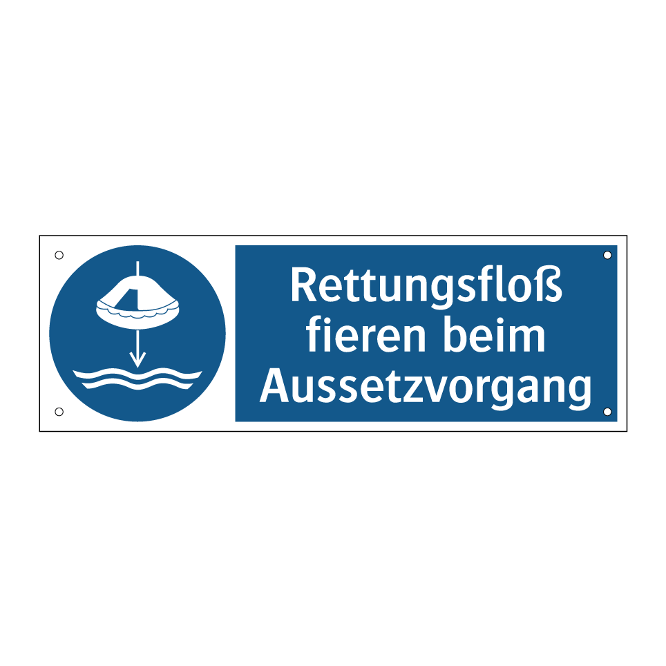 Rettungsfloß fieren beim Aussetzvorgang