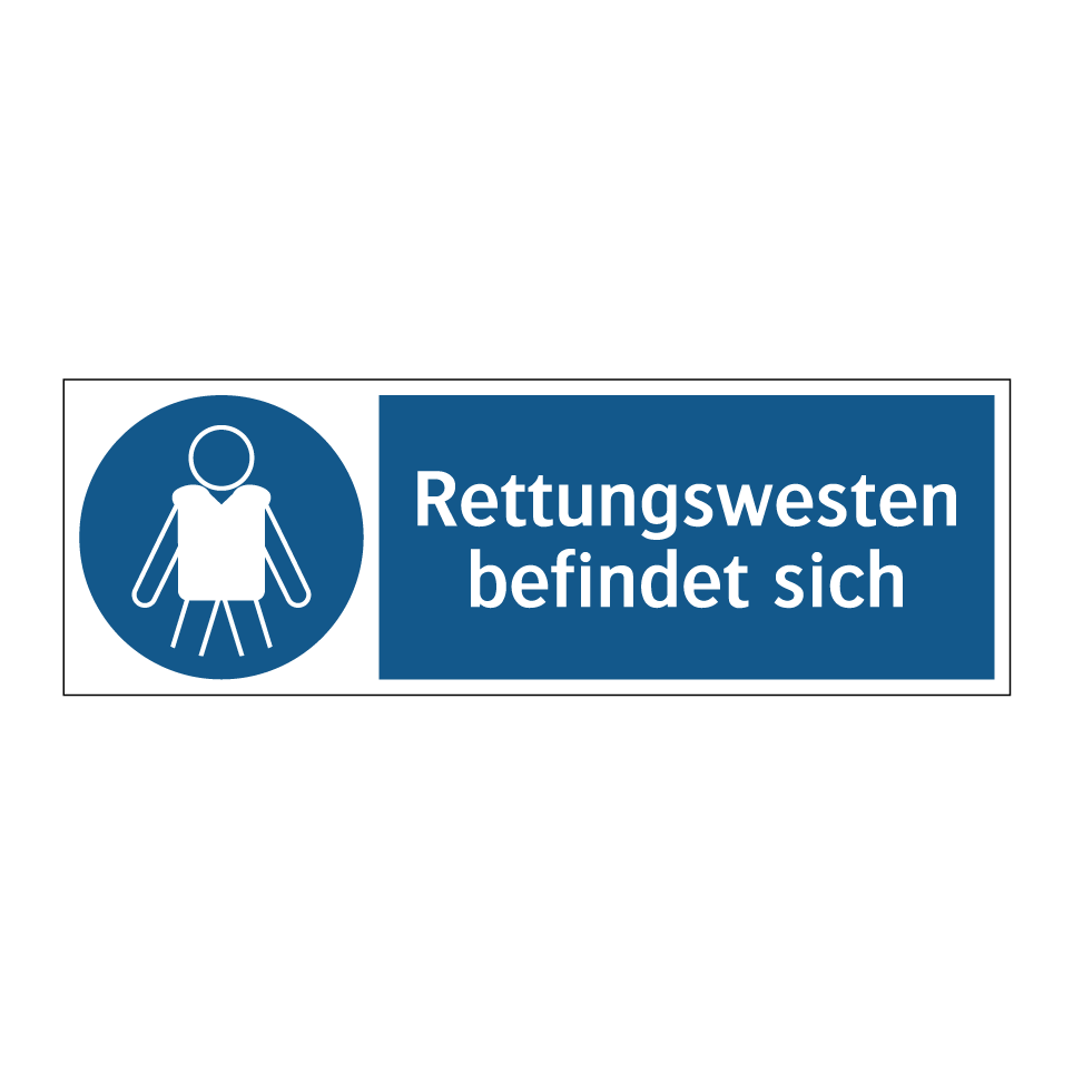 Rettungswesten befindet sich