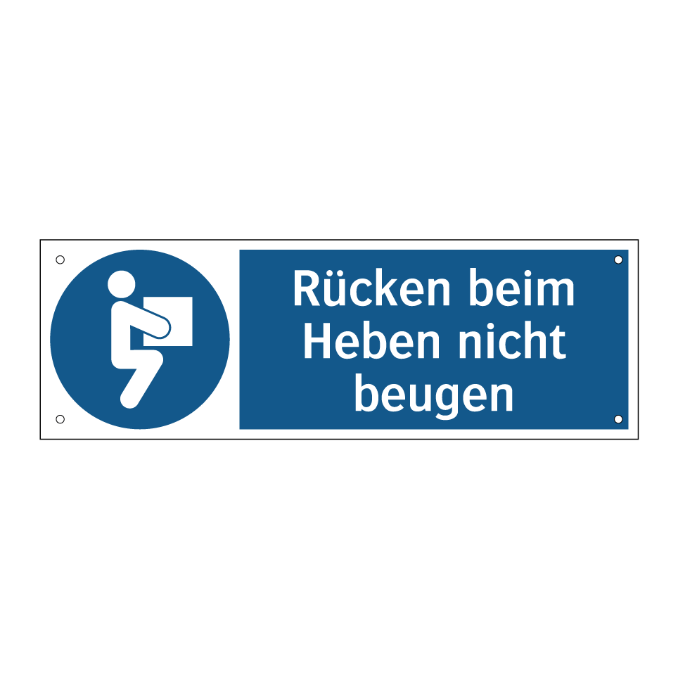 Rücken beim Heben nicht beugen