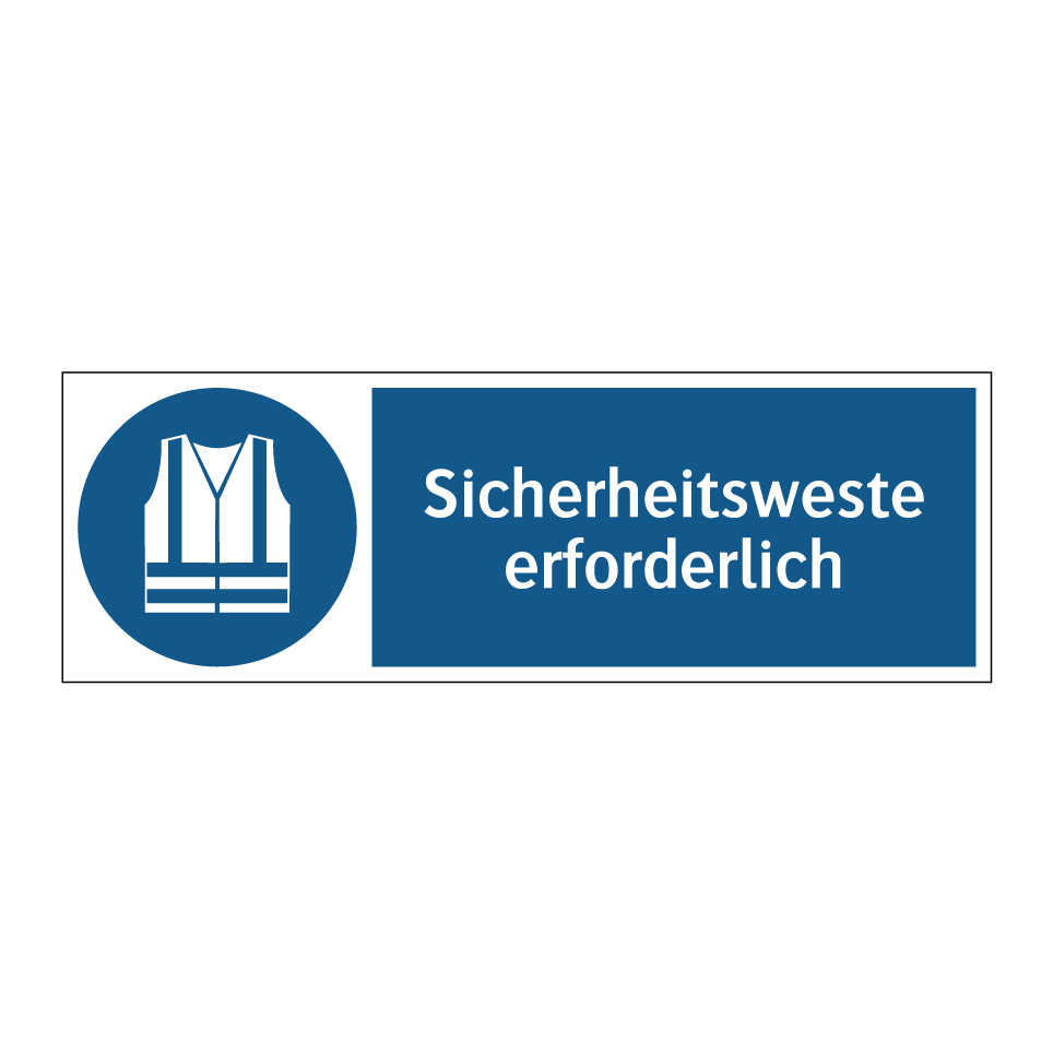 Sicherheitsweste erforderlich