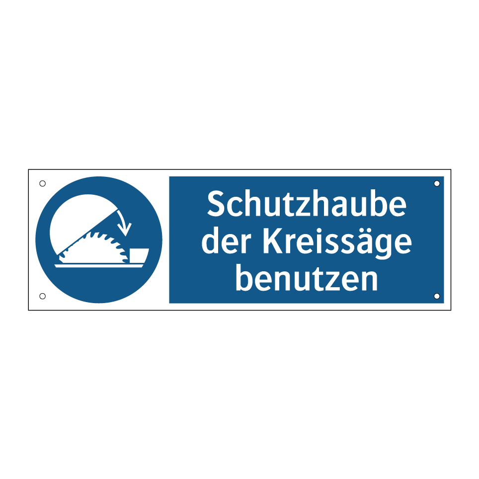 Schutzhaube der Kreissäge benutzen