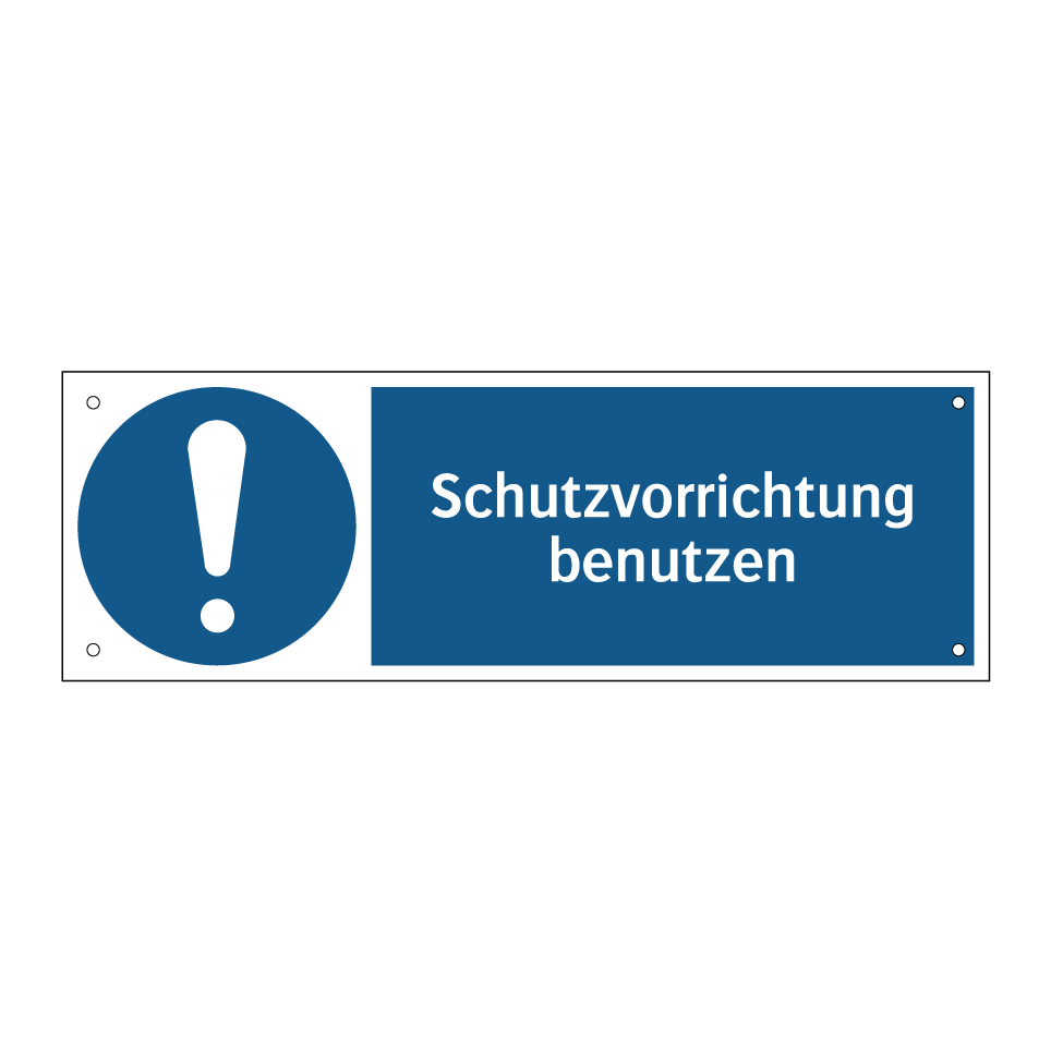 Schutzvorrichtung benutzen