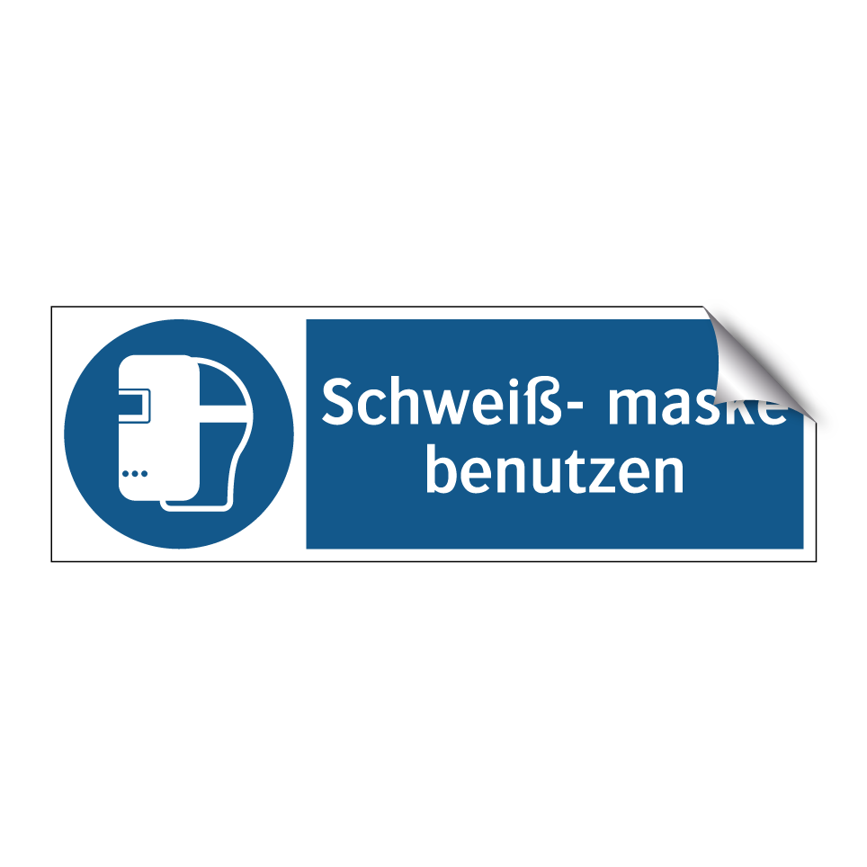 Schweiß- maske benutzen