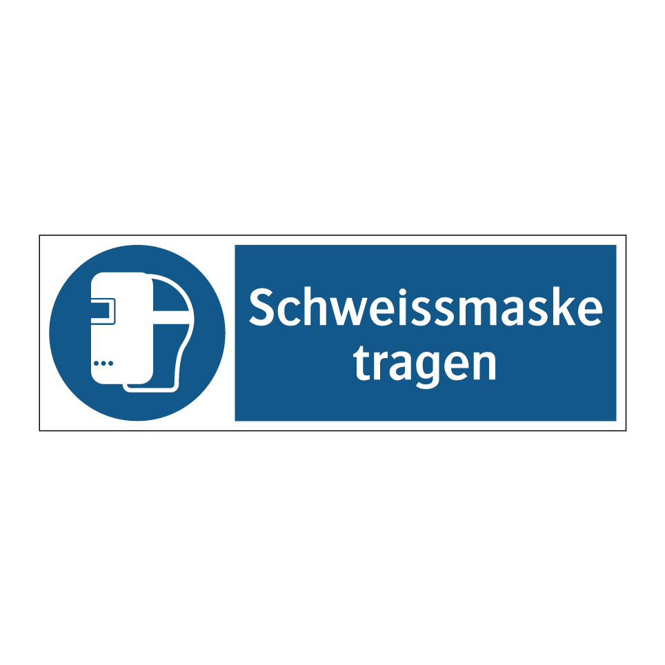 Schweissmaske tragen