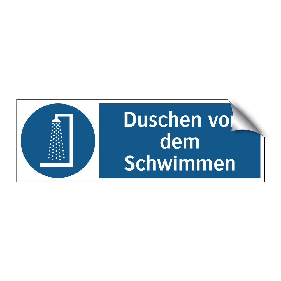 Duschen vor dem Schwimmen