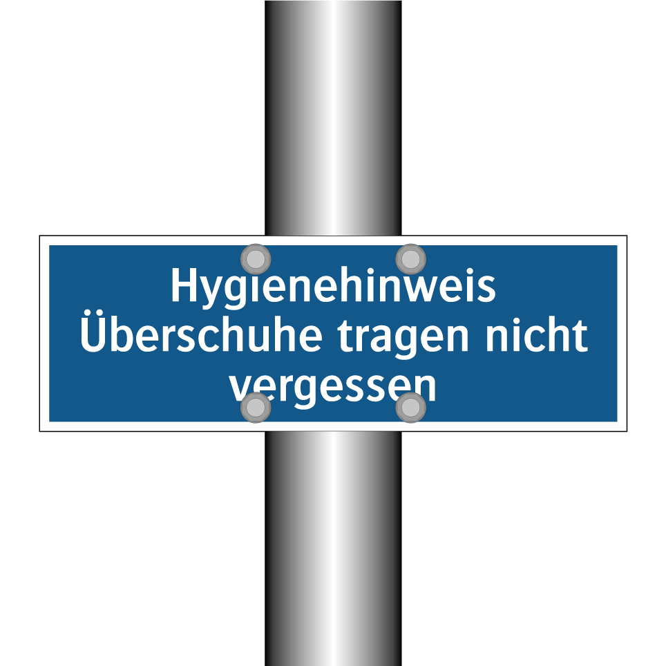 Hygienehinweis Überschuhe tragen nicht vergessen