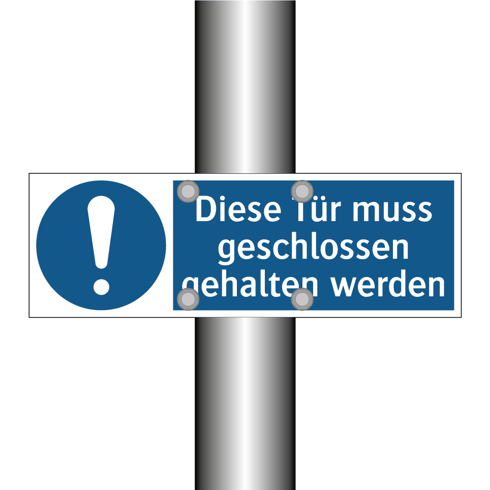 Diese Tür muss geschlossen gehalten werden