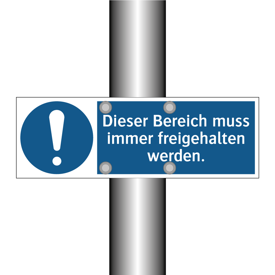 Dieser Bereich muss immer freigehalten werden.