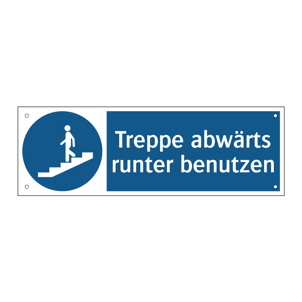 Treppe abwärts runter benutzen