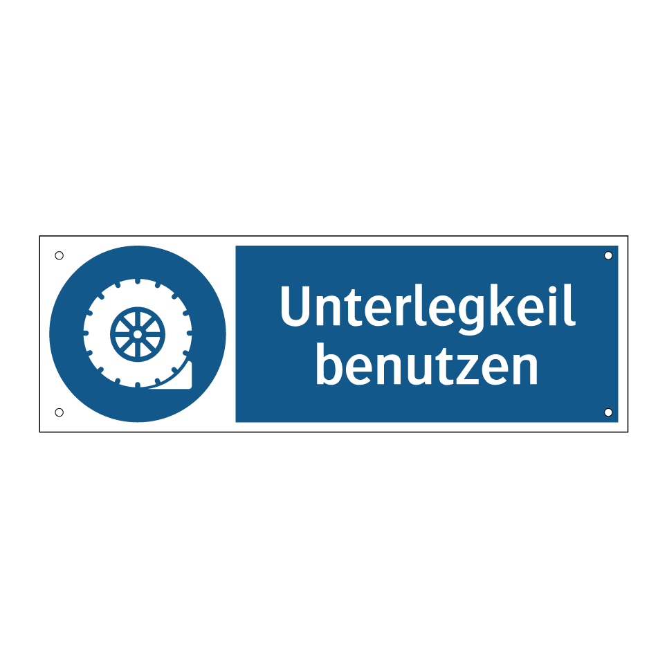 Unterlegkeil benutzen