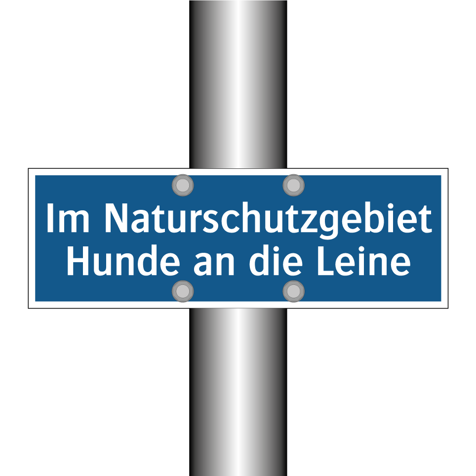 Im Naturschutzgebiet Hunde an die Leine