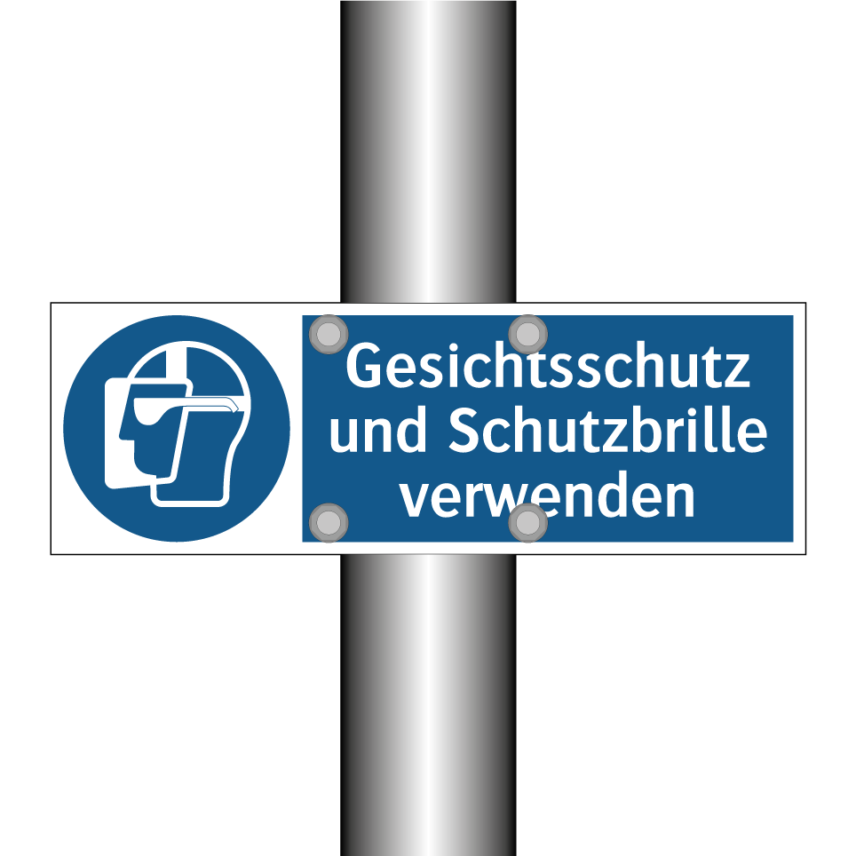 Gesichtsschutz und Schutzbrille verwenden