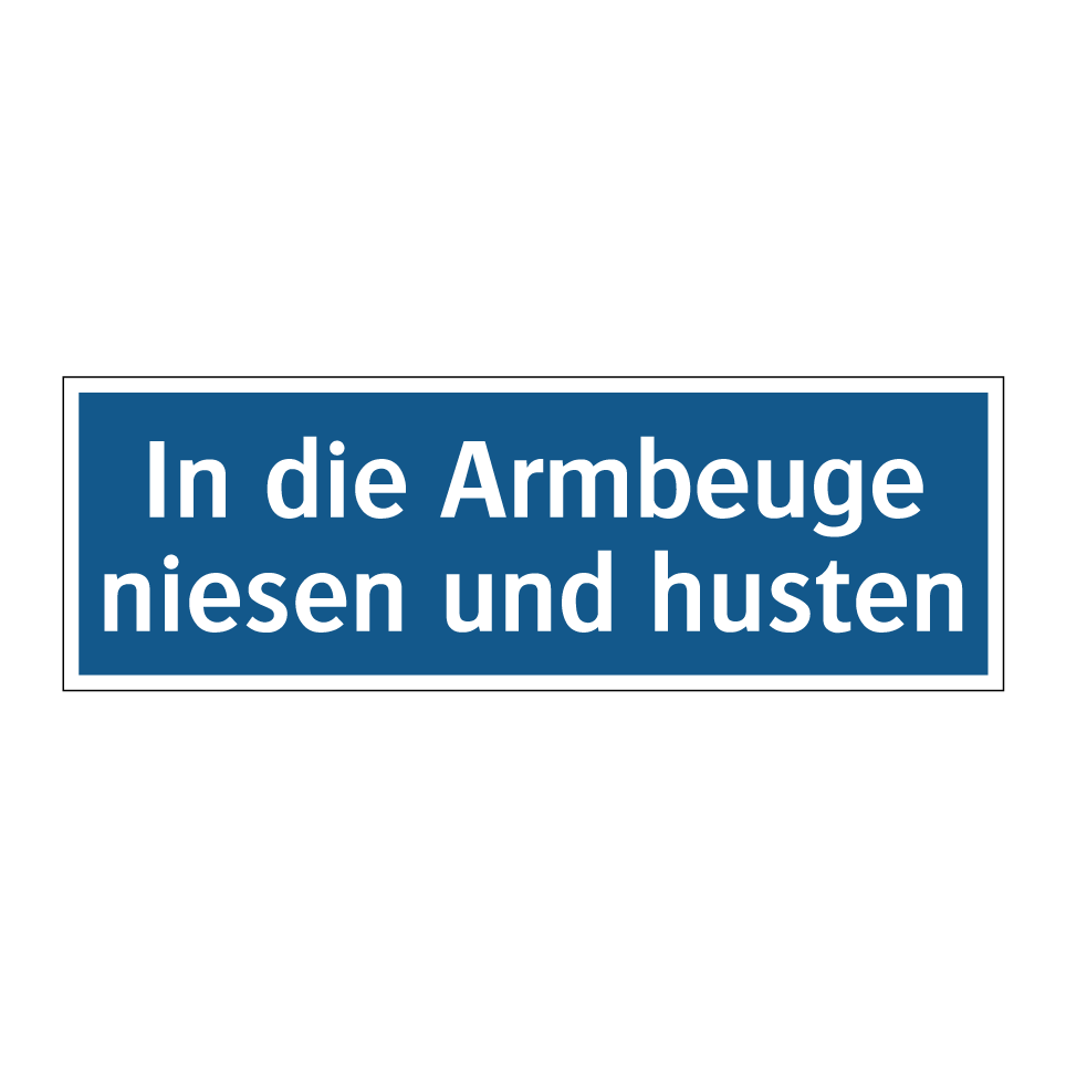In die Armbeuge niesen und husten