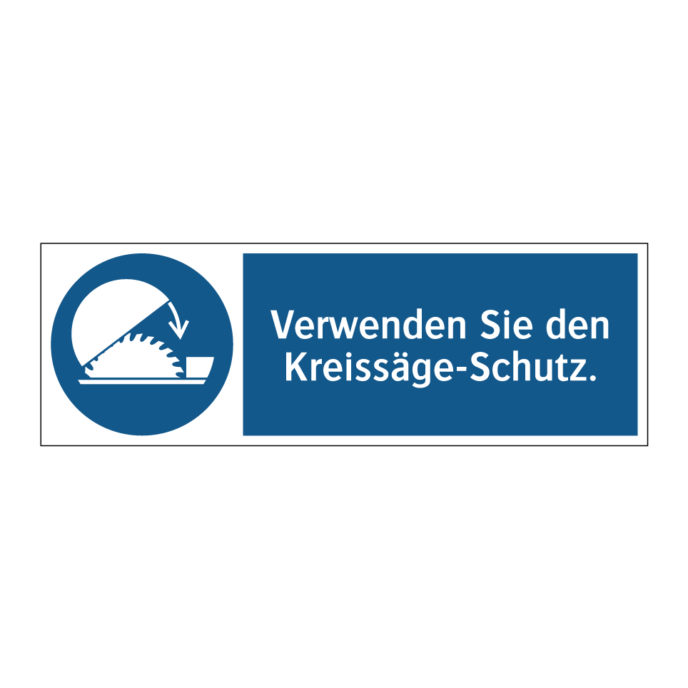 Verwenden Sie den Kreissäge-Schutz.