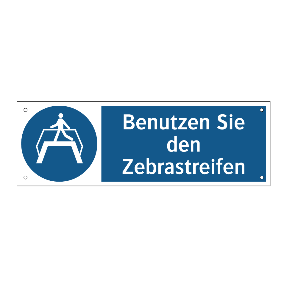 Benutzen Sie den Zebrastreifen