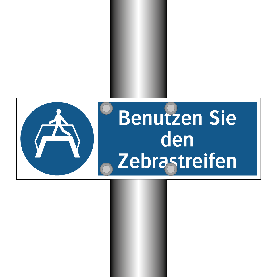 Benutzen Sie den Zebrastreifen