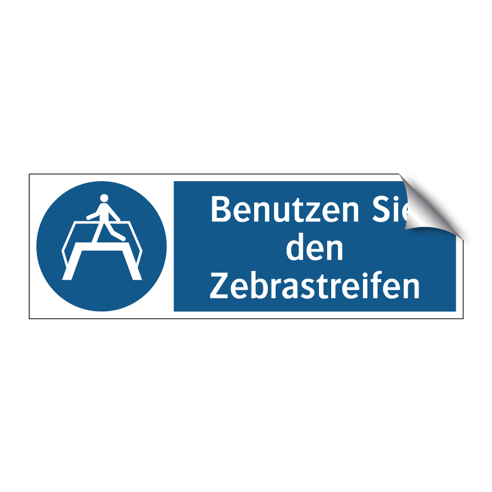 Benutzen Sie den Zebrastreifen