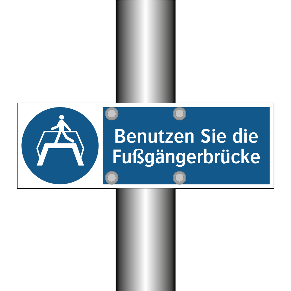 Benutzen Sie die Fußgängerbrücke