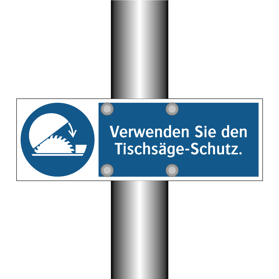 Verwenden Sie den Tischsäge-Schutz.