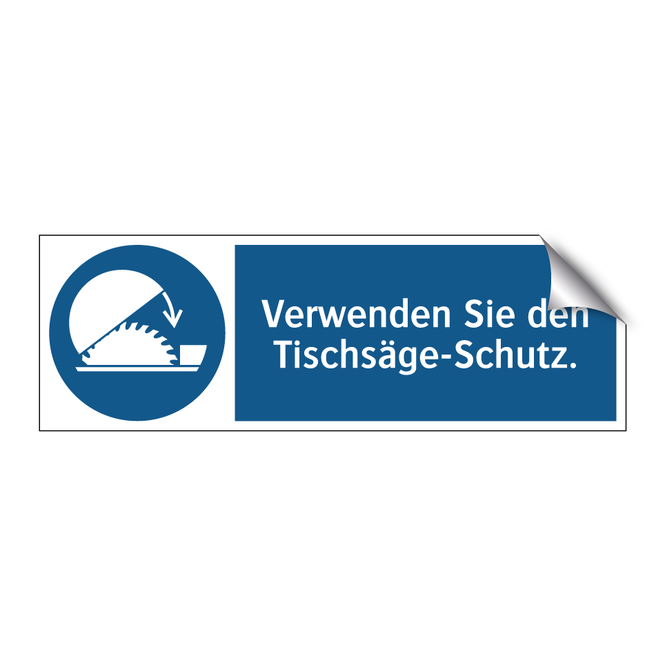 Verwenden Sie den Tischsäge-Schutz.
