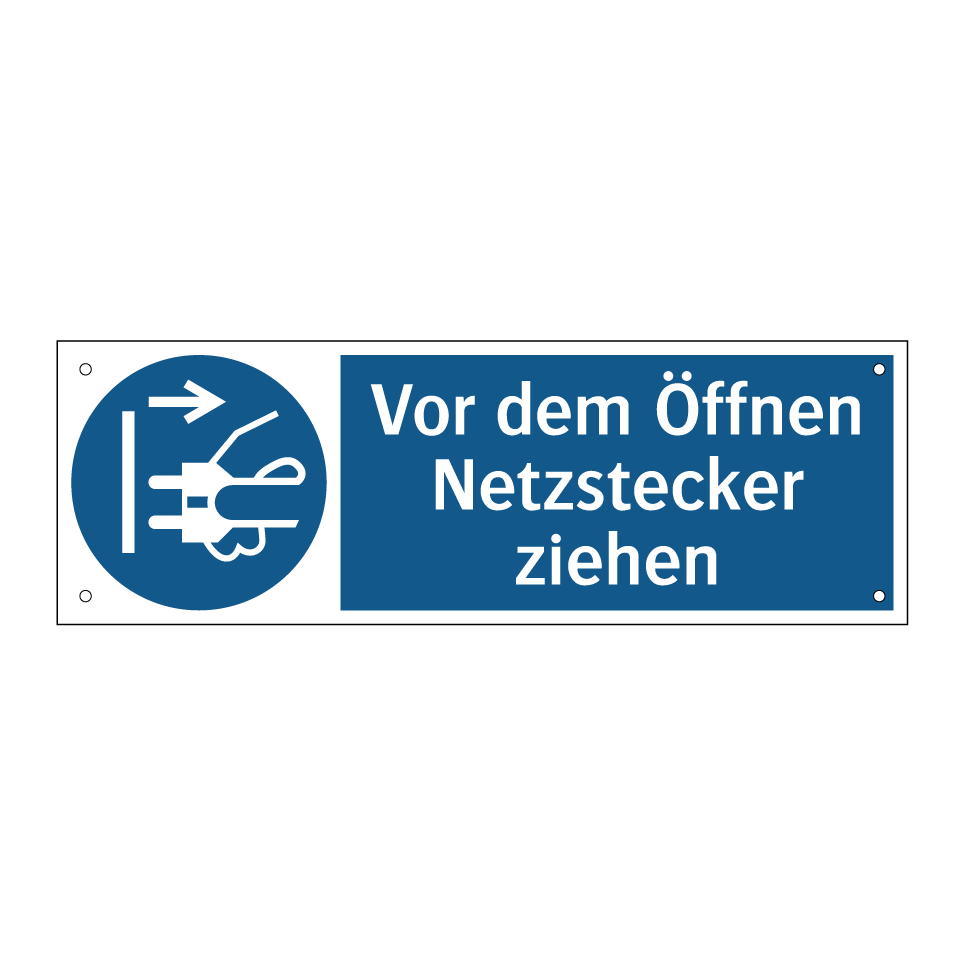 Vor dem Öffnen Netzstecker ziehen