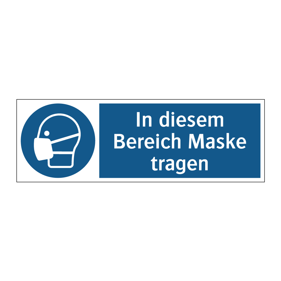 In diesem Bereich Maske tragen