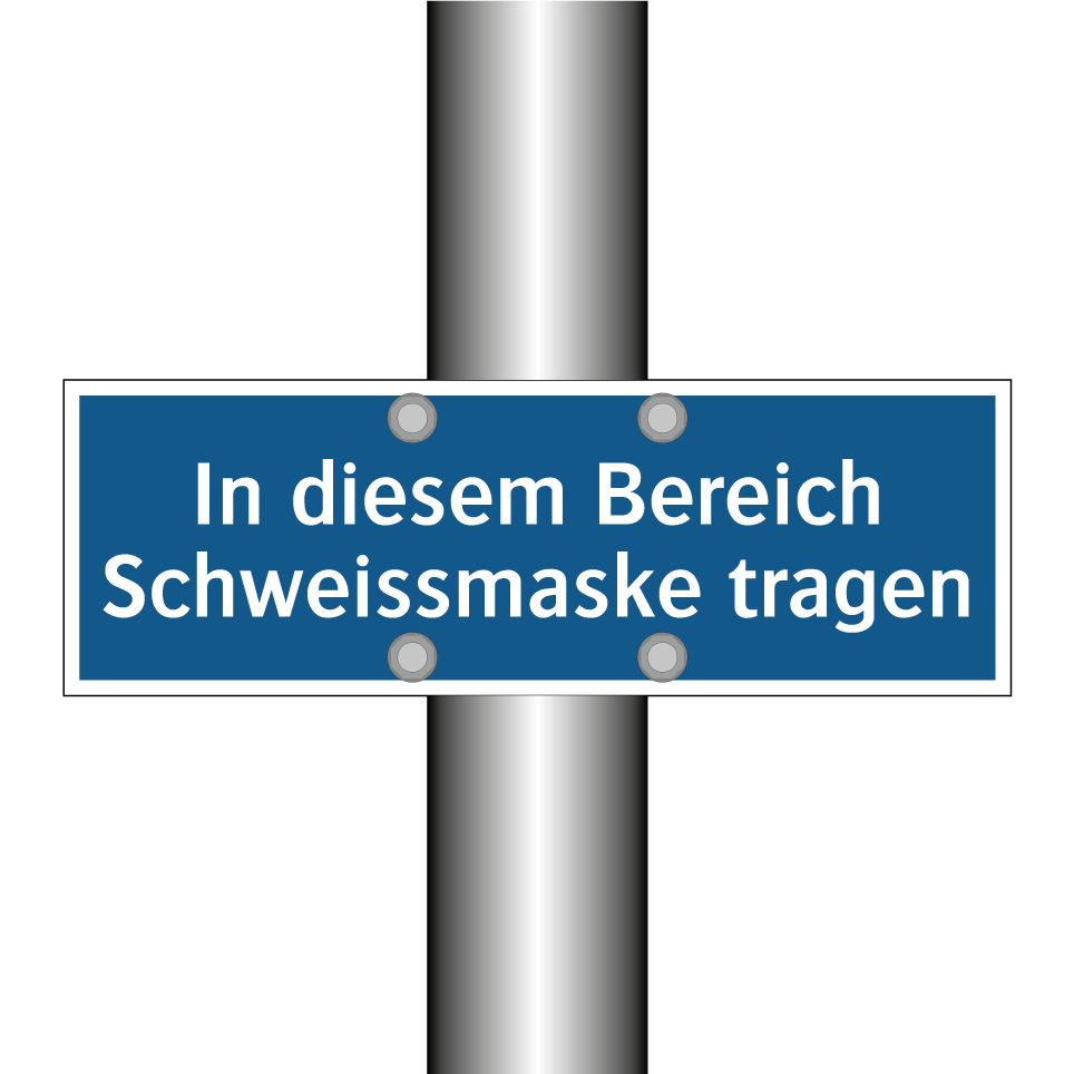 In diesem Bereich Schweissmaske tragen