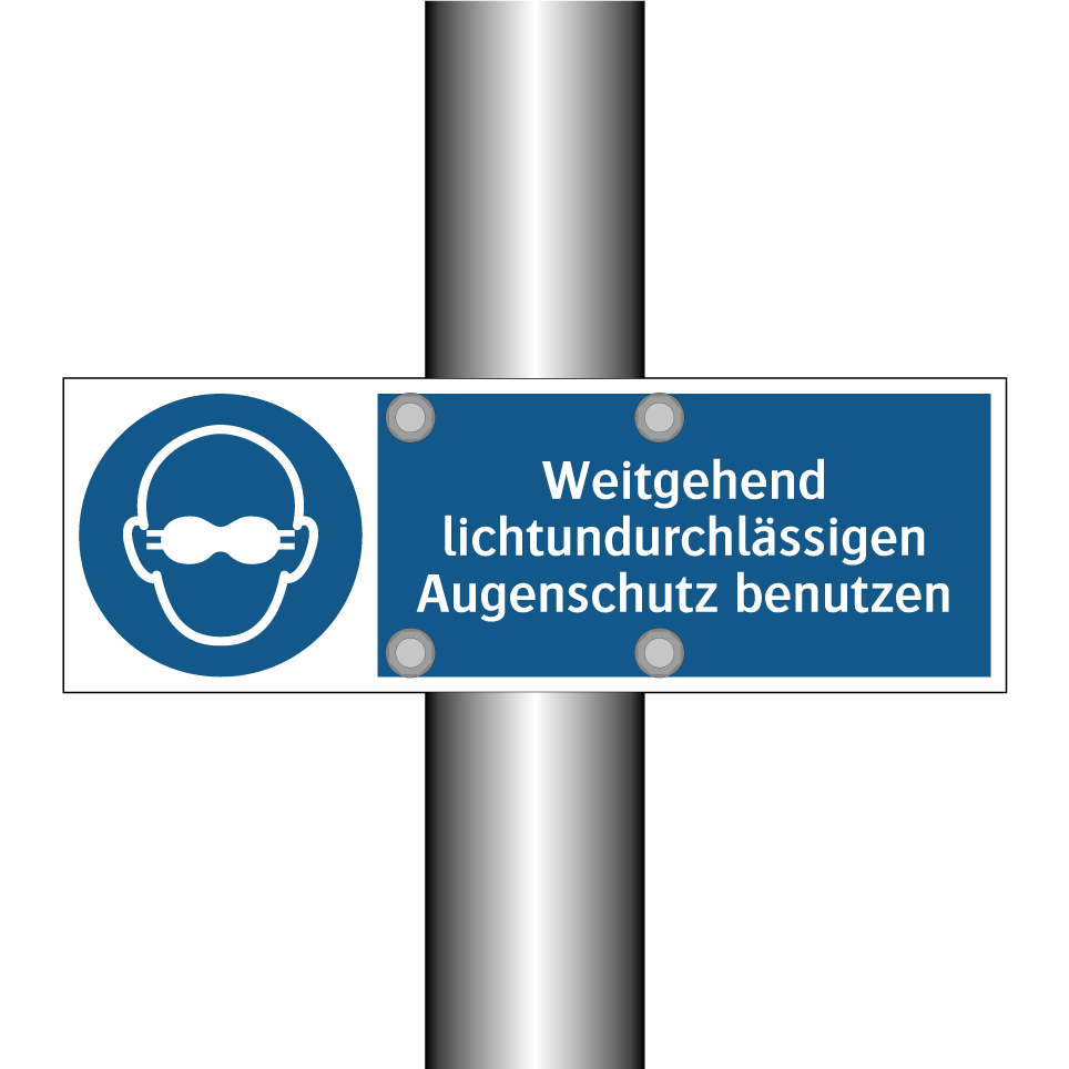 Weitgehend lichtundurchlässigen Augenschutz benutzen