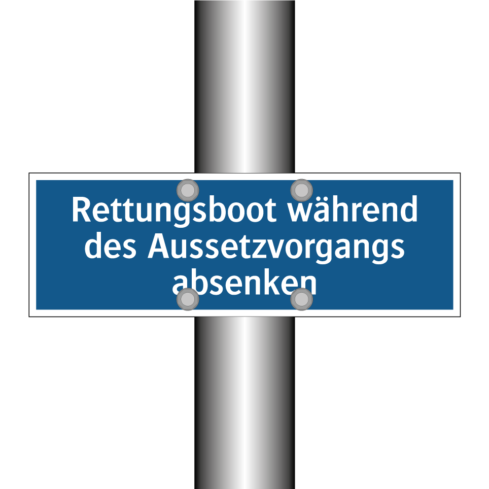 Rettungsboot während des Aussetzvorgangs absenken