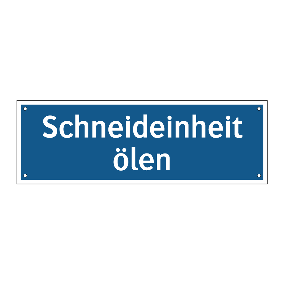 Schneideinheit ölen